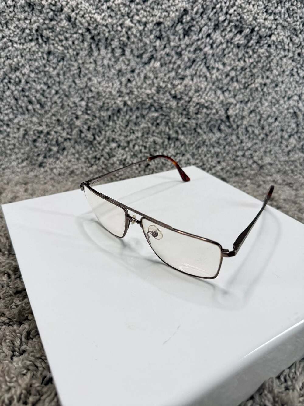 Hackett HEK1206 963 Brown Metal Rectangular Aviator Eyeglasses